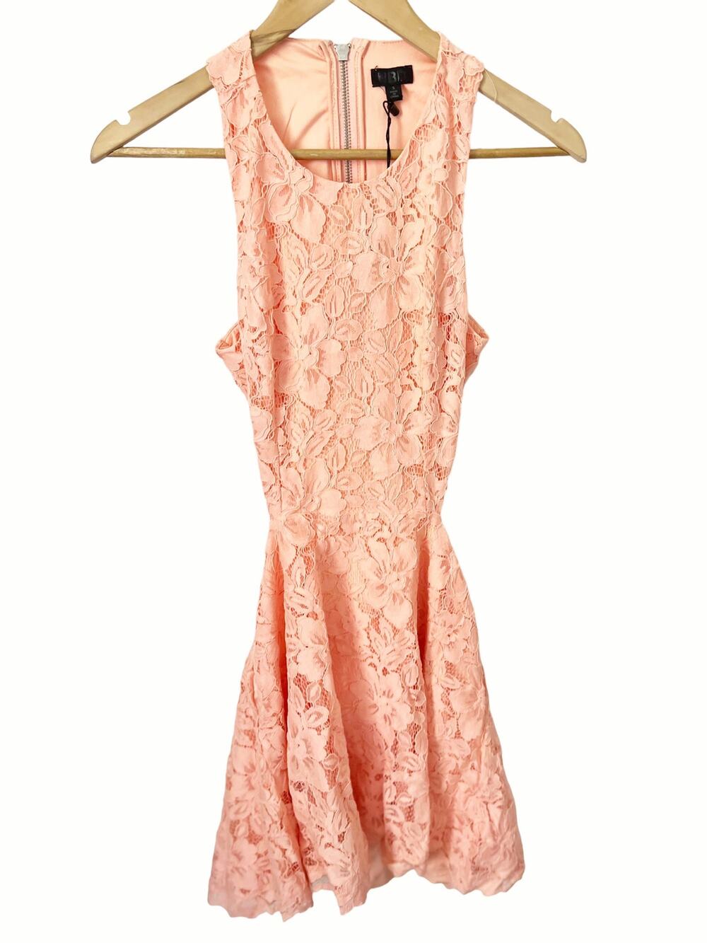NBD Revolve Coral Pink Cutout Lace Sleeveless A-Line Mini Dress Size Small
